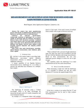 Measurement of a Lens Stack_app note