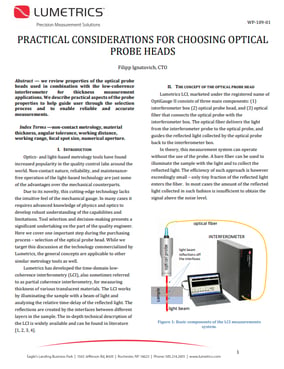 practical considerations for selecting optical probe heads paper front page screenshot